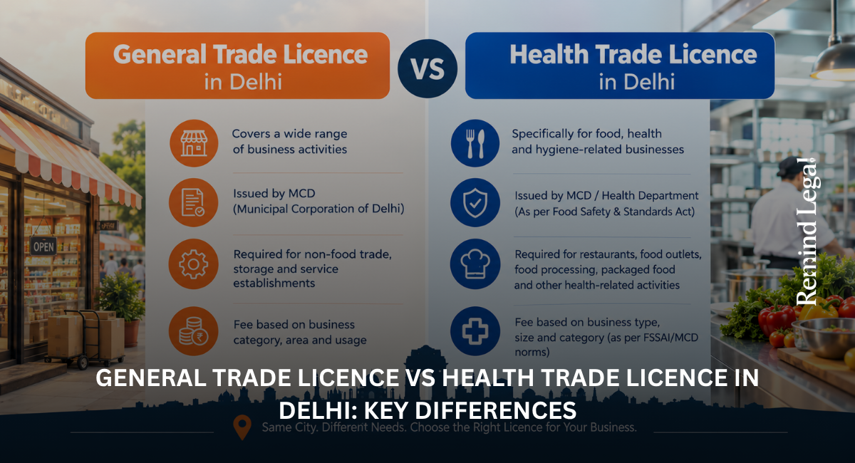 General Trade Licence vs Health Trade Licence in Delhi